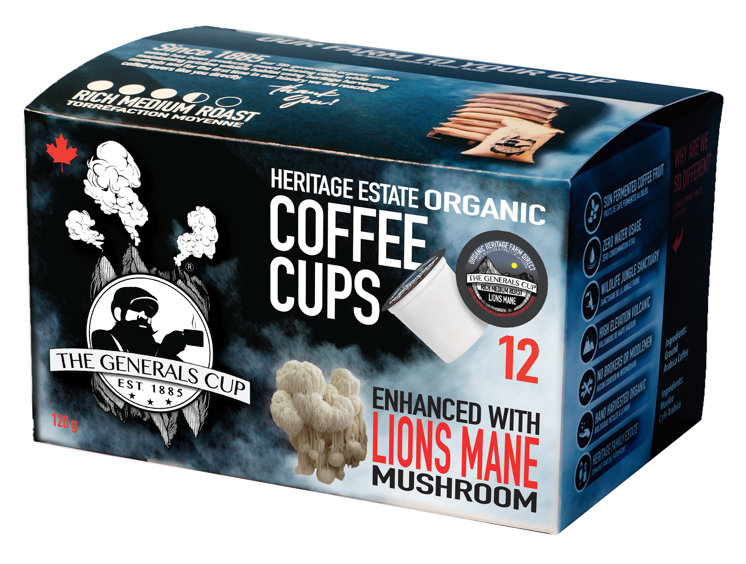 Lions Mane Mushroom Coffee Pods 12Pck