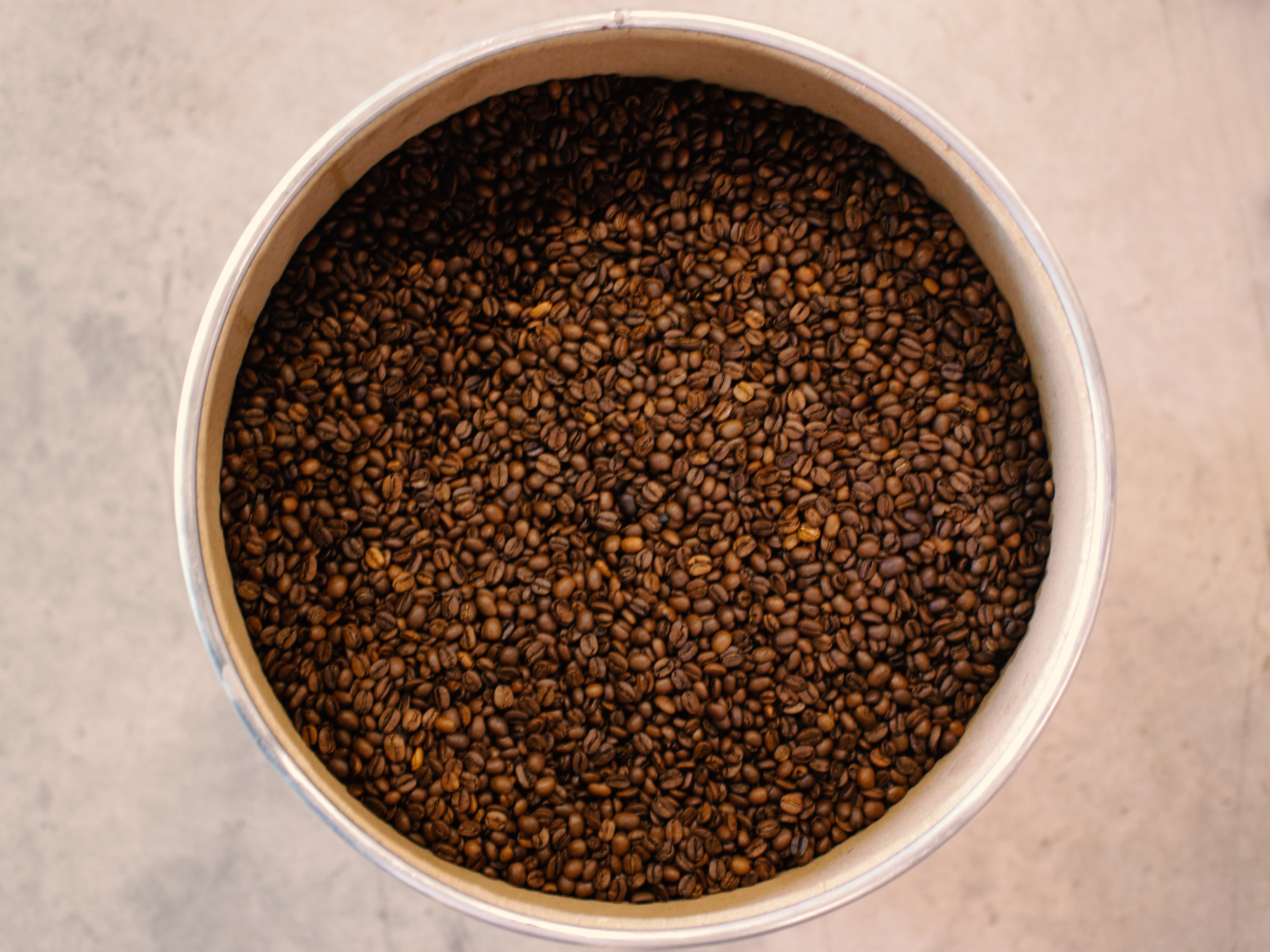 40Lb ROASTED COFFEE IN REUSABLE TUBS