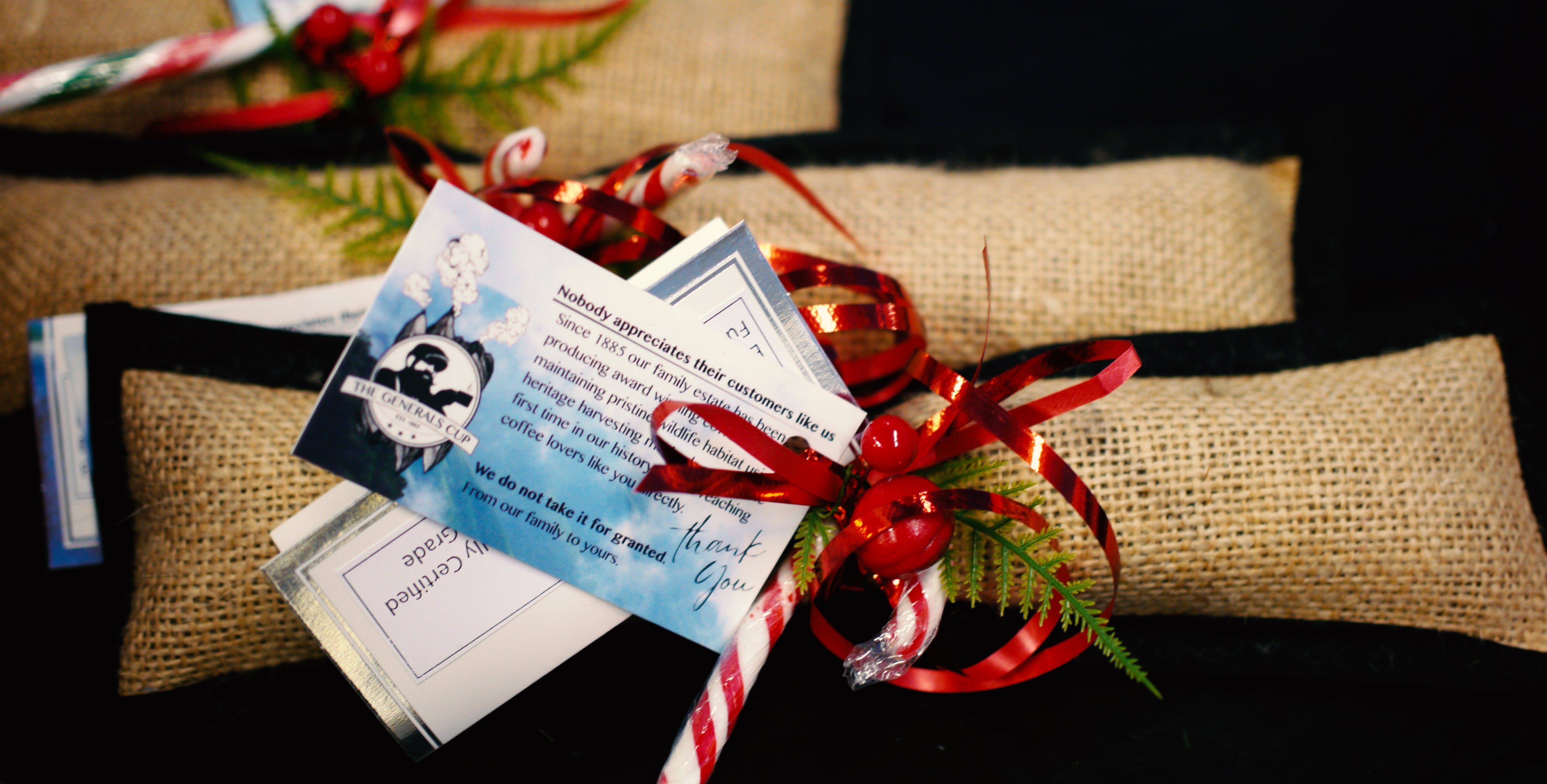 Green Coffee Mini Burlap Sack Gift