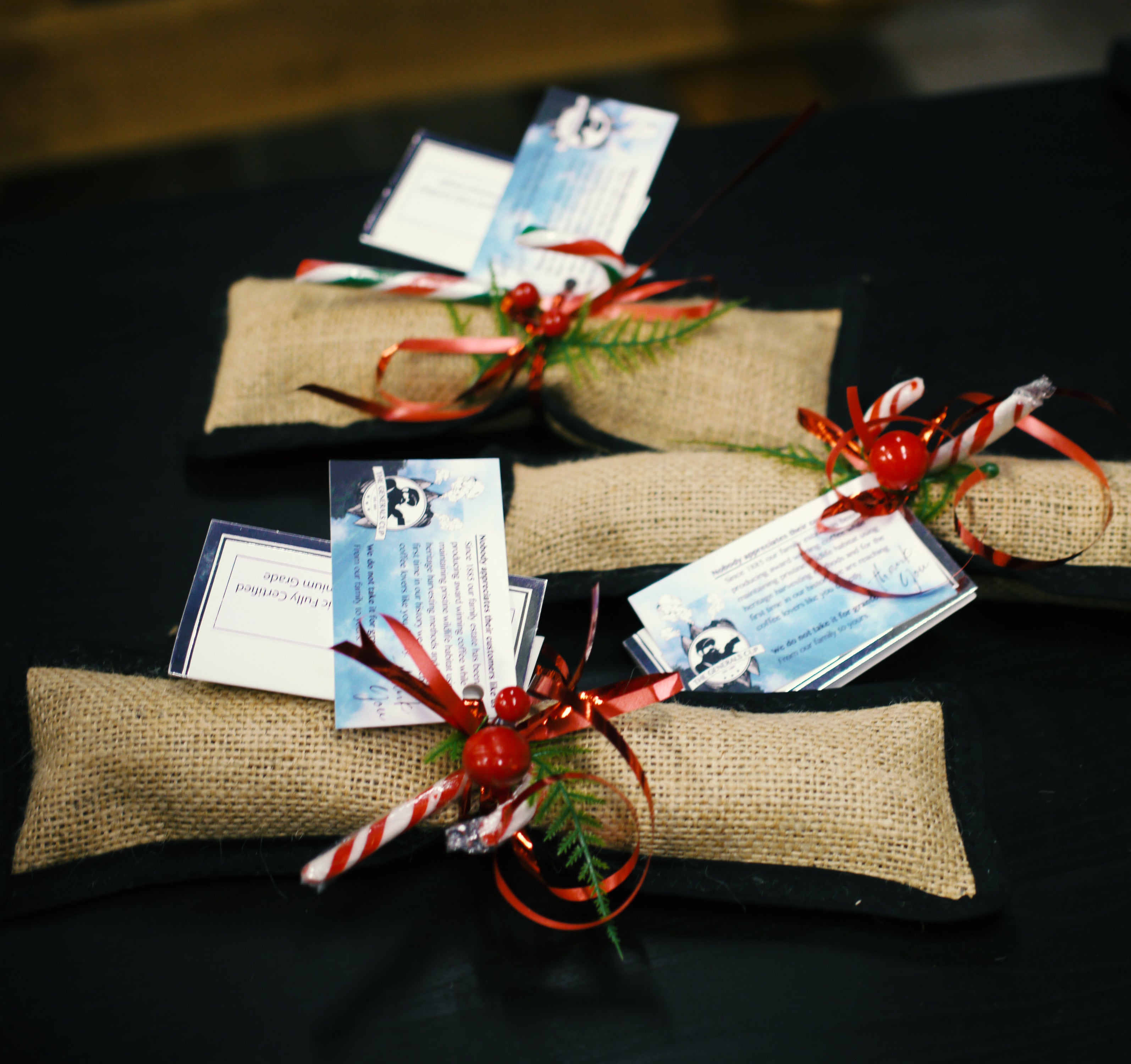 Green Coffee Mini Burlap Sack Gift