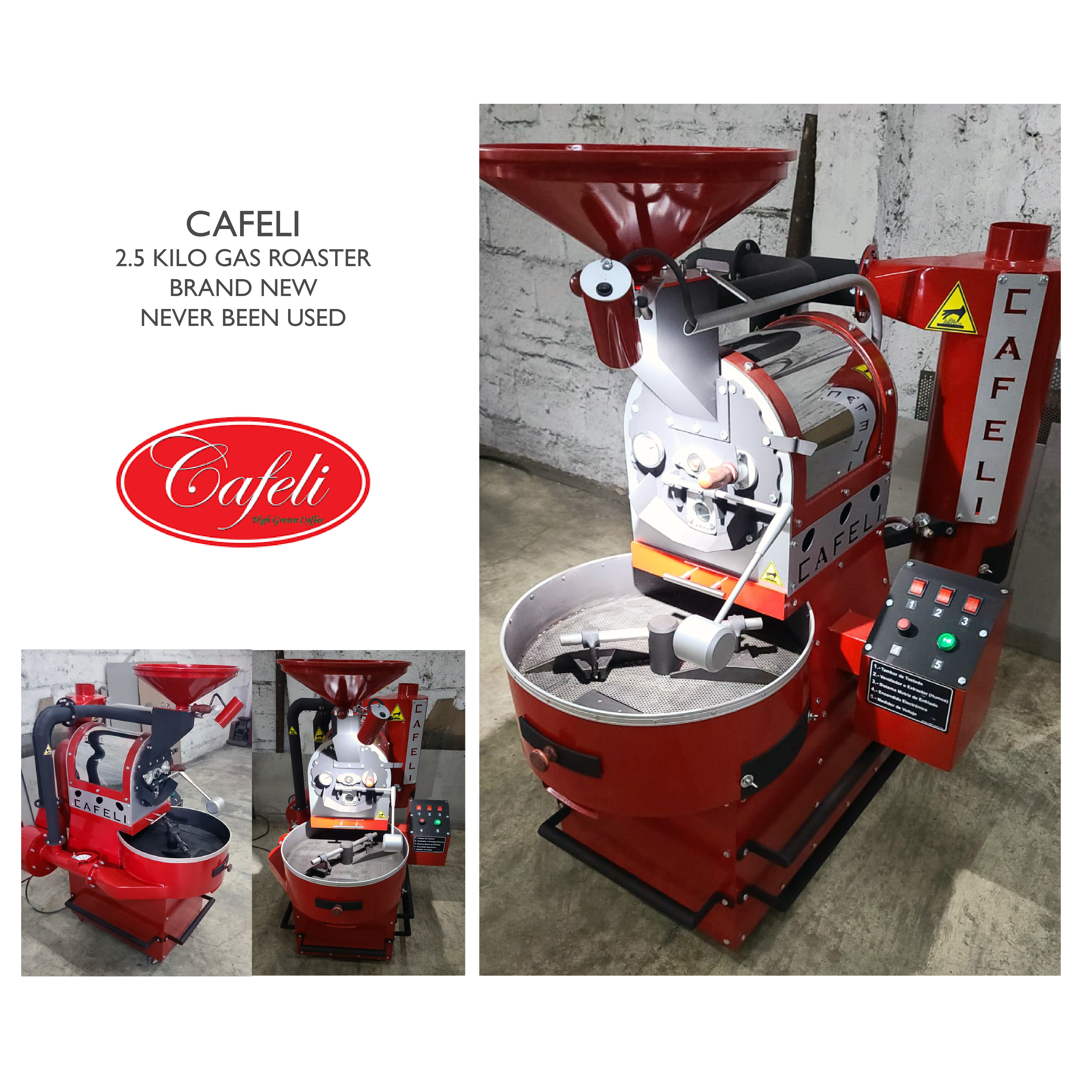 CAFELI 2.5 KILO GAS ROASTER